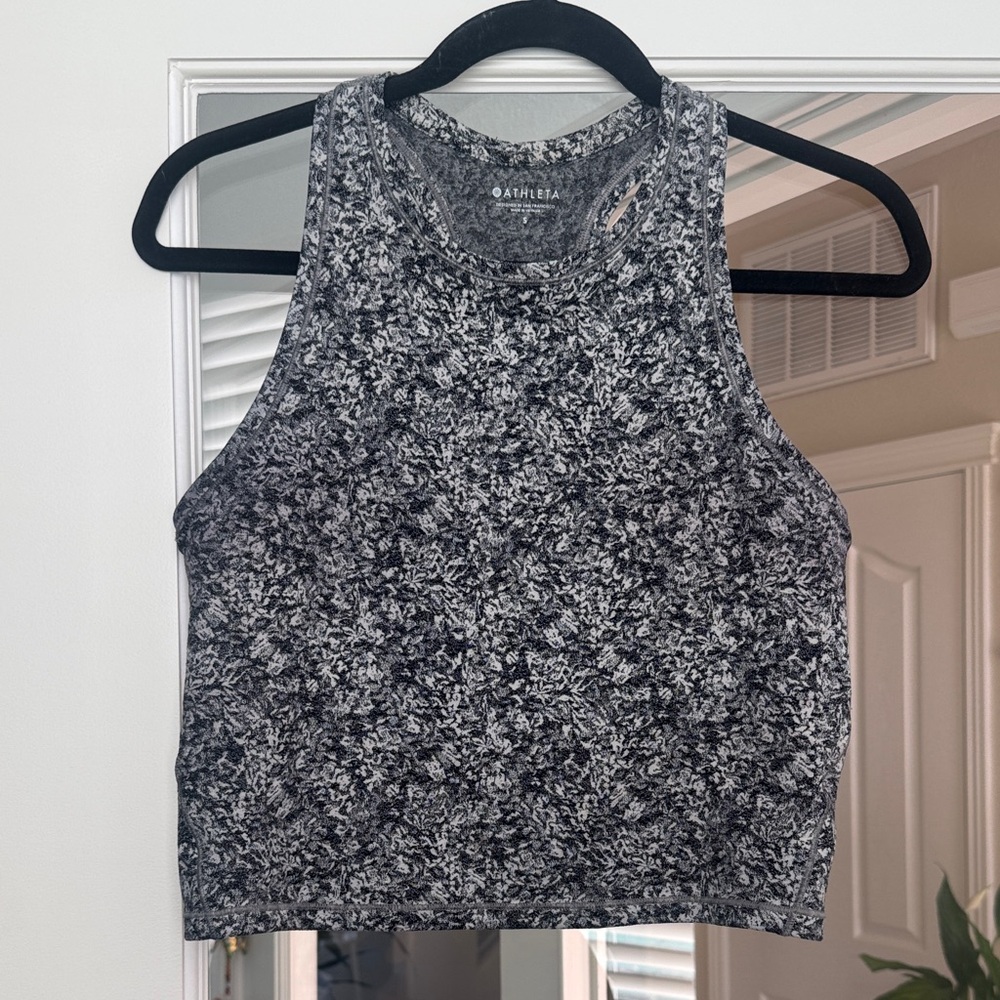 Athleta Black & White Crop Tank